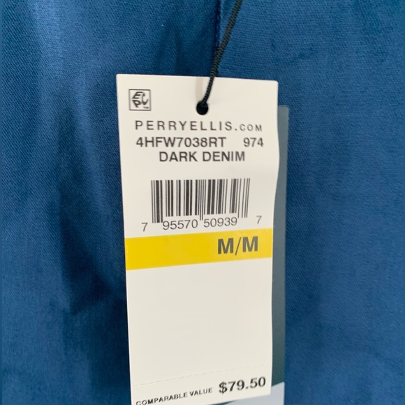 NEW PERRY ELLIS UNTUCKED SOLID SUEDE TWILL SHIRT Size: M - Picture 6 of 7